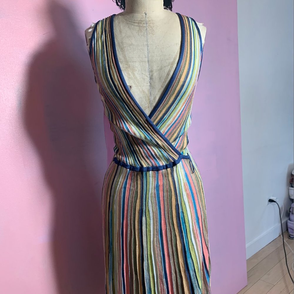 MISSONI knit wrap dress